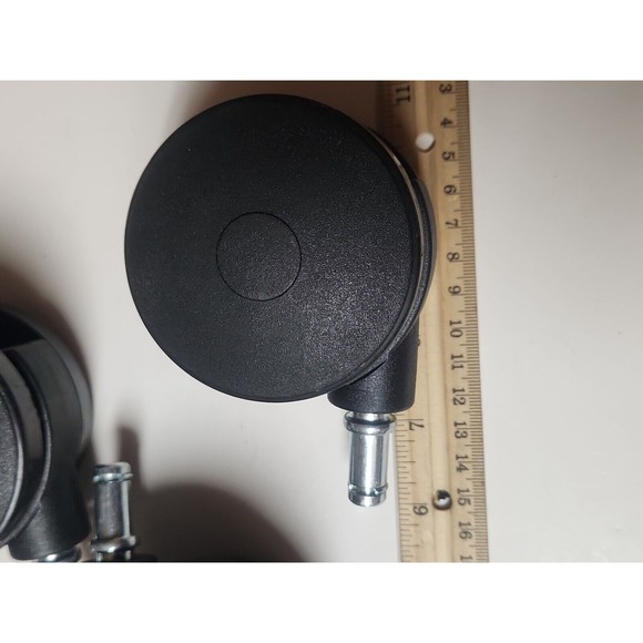 Large office Caster Wheel Swivel Stem black 3" replacement polymer set of 5 - Picture 4 of 4